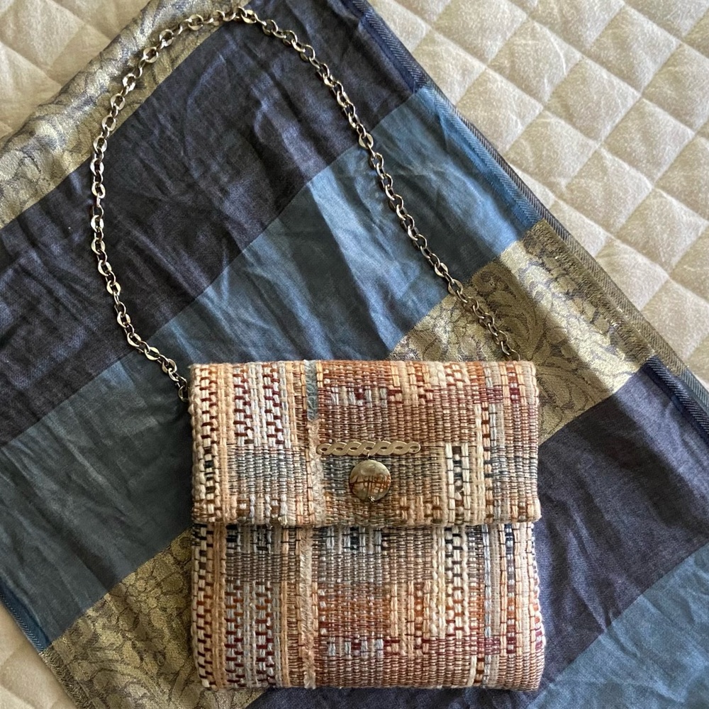 Vintage Sand & Sky, Earth & Ocean Shell Bag & Scarf Bundle